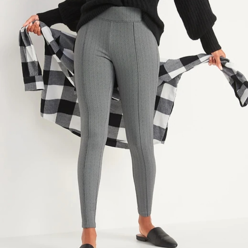 NWT Old Navy High-waisted High Rise Stevie Pintucked Patterned Skinny Pants XS